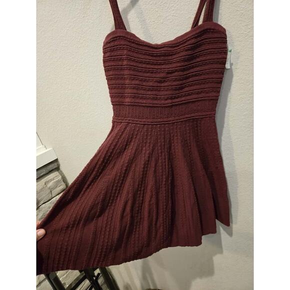 Ramy Brook Althea Mini Dress Red Pointelle Party Petite Size S - Picture 1 of 10